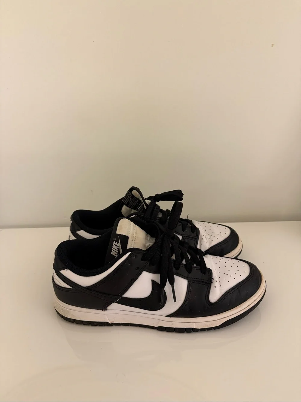 Nike Black and White Low-Top Swoosh Sneakers